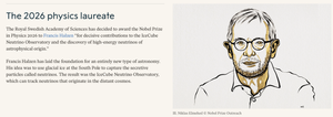 2026 Nobel Prize in Physics to Francis Halzen